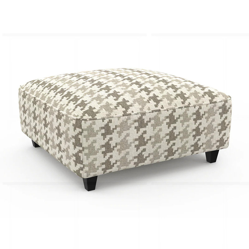 Repose-pieds carré de style transitionnel