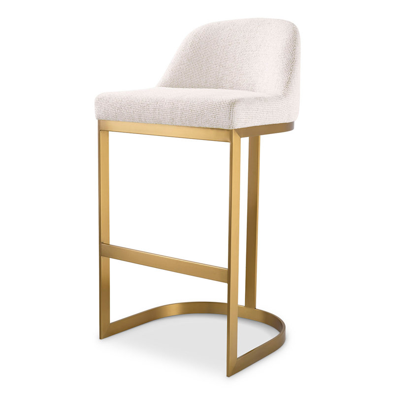 Tabouret de condo, Tabouret de bar (siège d'une hauteur de 30,71 po), Lyssa blanc cassé