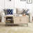 Elegant Veener Weaving Design Coffee Table With 4 Sliding Door, Wooden Center Rectangular Table With Symmetrical Design Storage Cabinet