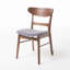 Chaises de salle à manger rembourrées de style Mid-Century moderne avec structure en bois d'hévéa et siège rembourré Armgart-708240489-713038518