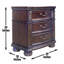 Table de chevet - Brun foncé