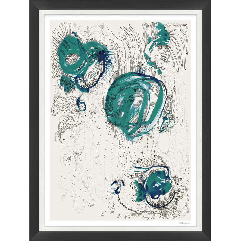Bulles maintenant - peinture encadrée sur papier