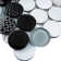 Fusion Dot 2" x 2" Penny round Marble Look Mosaic Wall Tile