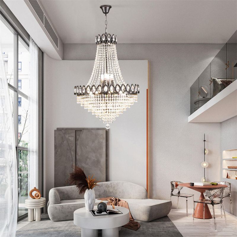 Luminaire suspendu en cristal 9 lumières