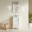 Meuble-lavabo simple autoportant de 18 po avec plateau entièrement assemblé-189367566