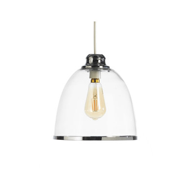 24'' H x 24'' W Round Pendant Shade ( Hook & Loop Fastener ) in Silver
