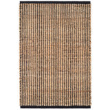 Gridwork Black Handwoven Jute Rug