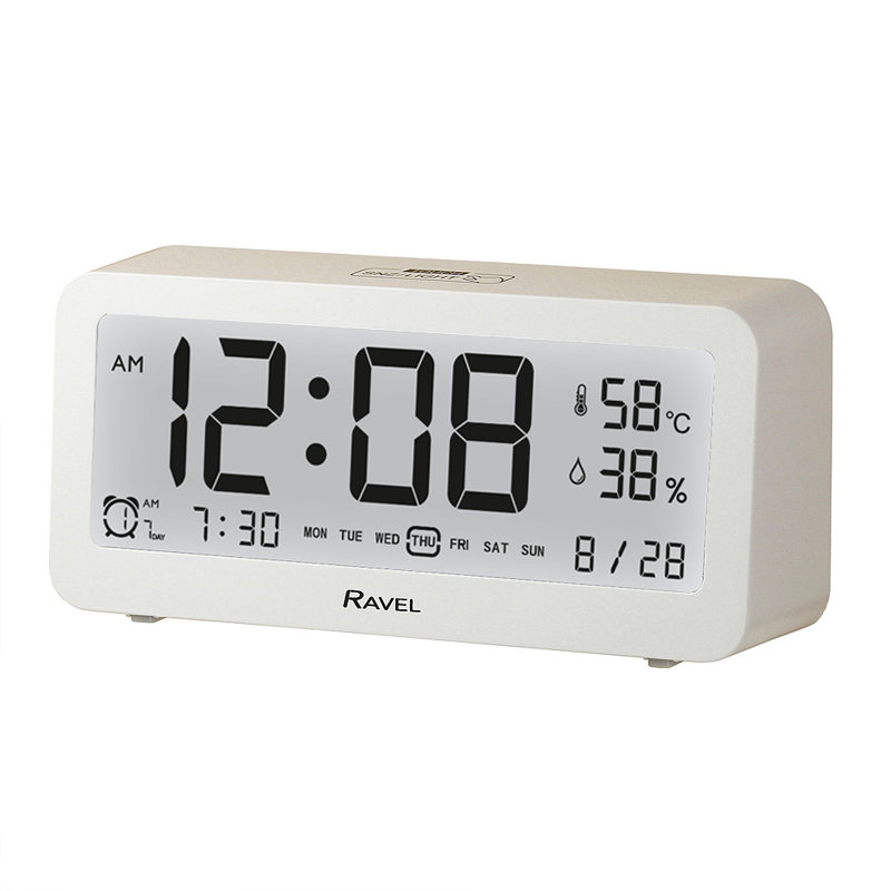 Devon Digital Electric Alarm Tabletop Clock, White