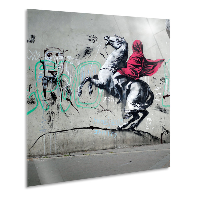 Napoleon by Banksy - Unframed Graphic Art on Glass, 65cm H x 65cm W
