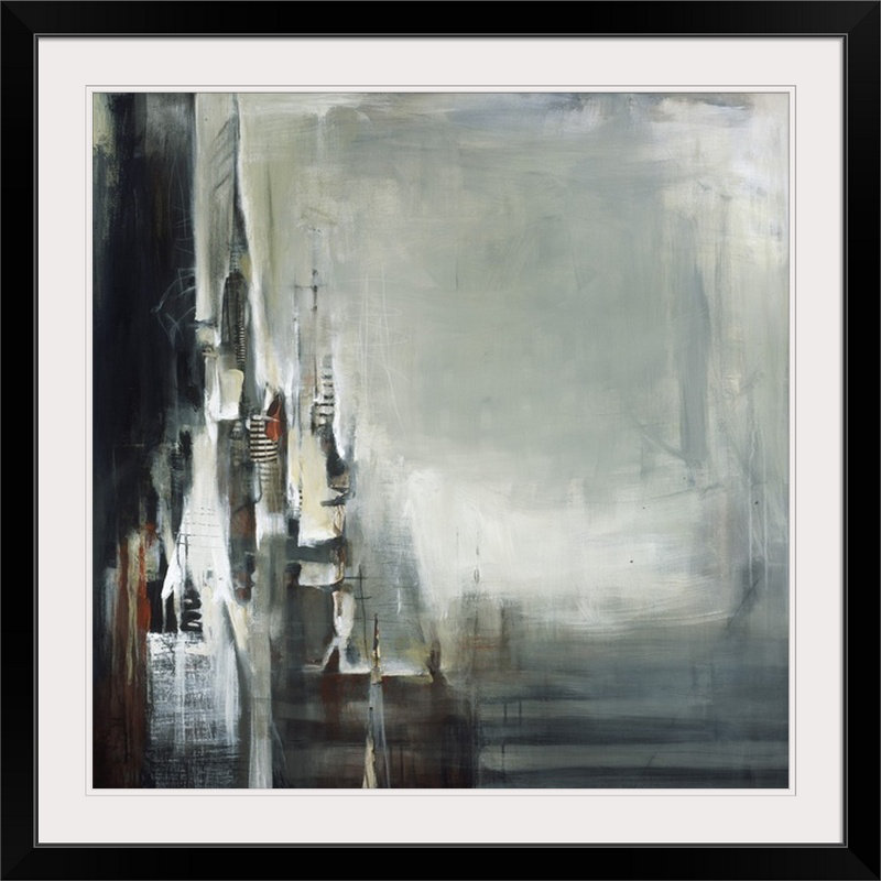 «Glorieta Mason Street» par Terri Burris, reproduction d'art, H 32 po x l 32 po x P 1 po, Cadre noir
