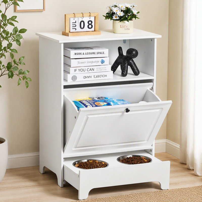 Station d'alimentation pour animaux avec 2 bols pour chiens