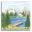  «Dock At The Lake» par Deb Strain, art mural en verre acrylique, 12 po x 12 po