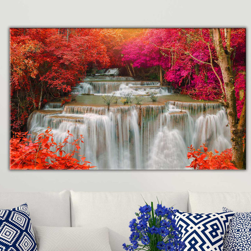 " Maple Leaf Waterfall ", 18" H x 30" W x 1" D