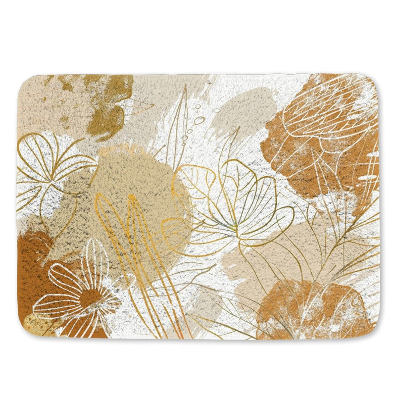 Tibbs Microfiber / Microsuede Bath Mat, 17"W x 24"L