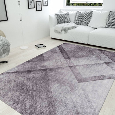 Luxurious Machine Washable Carpet, 100% Polyester, 7.5 x 10.8 Feet | Pile Height: 0.2 Inches, 1850 g/m² | Recycled Poly Cotton Underside, Easy Care, Perfect for Living Room & Bedroom, Soft & Durable Design
