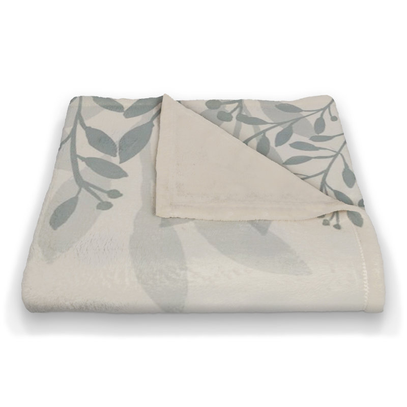Hand Woven Throw Blanket, Blue/White