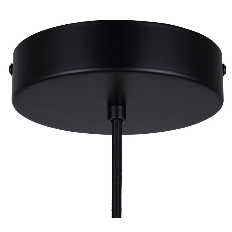 Luminaire suspendu de style lanterne à 1 lumière Darch, Noir mat
