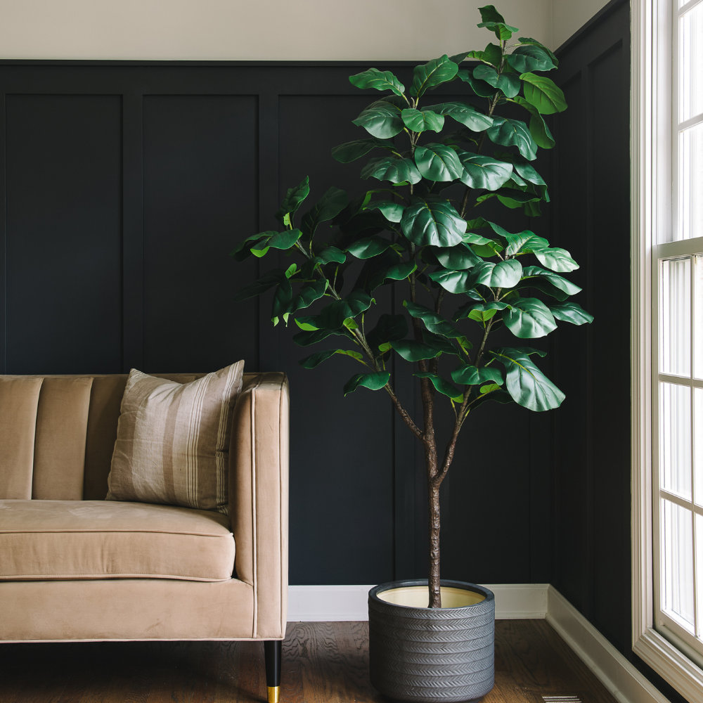 Primrue Faux Fiddle Leaf Fig tree 4 Branches in Pot & Reviews Wayfair