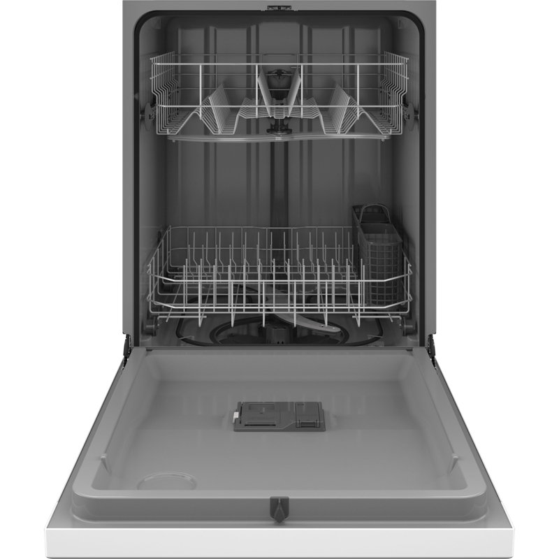 24" 60 dBA Built In Button Control Dishwasher, White