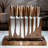 Zebra Wood 15-Piece Knife Block Set