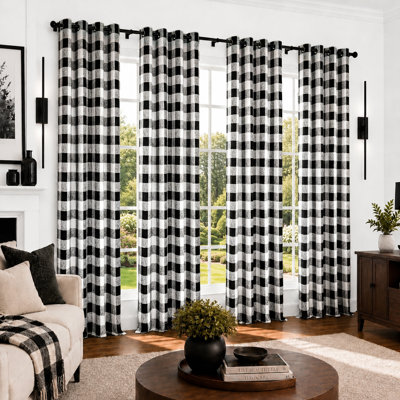 Rideaux à carreaux 2 panneaux Burtonsville Buffalo Plaid