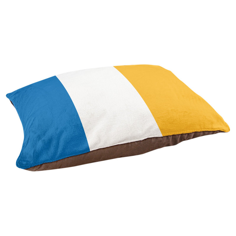 Golden State Polyester Pet Bed, Extra Large (50" W x 40" D x 17" H), Royal Blue/White/California Golden Yellow