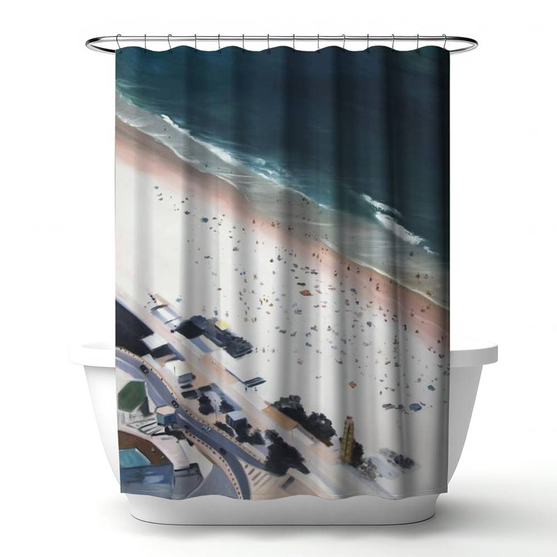 Shower Curtain CO126 – Polyester Shower Curtain, Dye Sublimation Print, 71" W × 74" L