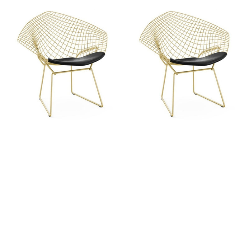 Fauteuil Diamond, Doré