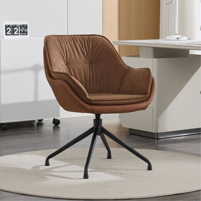 Fauteuil de bureau moderne en similicuir, fauteuil de bureau ergonomique avec dossier haut et fonctions réglables, Brun
