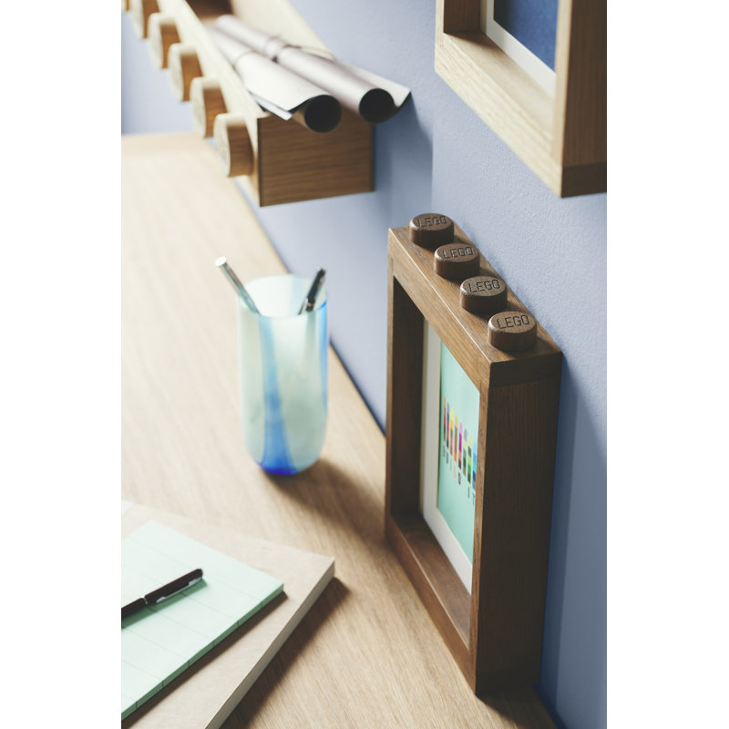 Wood Embossed Picture Frame, Dark Stained