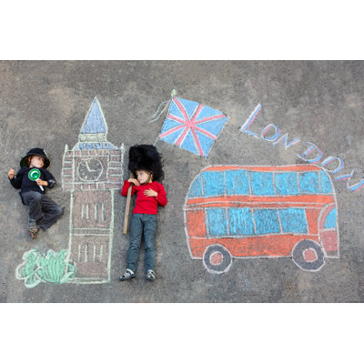 Two Little Kids - Wrapped Canvas Print