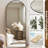 Full Length Mirror, 21"x58" Floor Mirror with Stand, Hanging Mounted Mirrors for Bedroom, Living Room, Cloakroom, Dining Room, Black, Arched-1634244201-1634244198