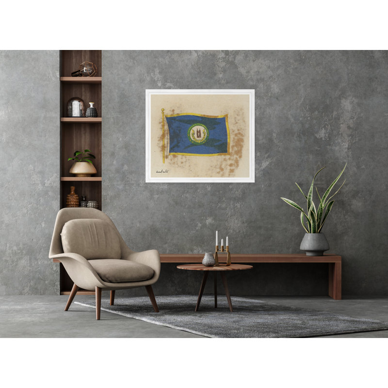 Kentucky Print, White Framed