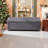 48" Faux Linen Upholstered Storage Ottoman Bench With Arms-292636967