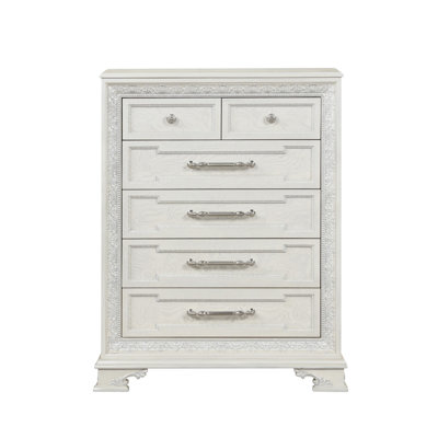 Commode traditionnelle Stella Mia, blanc crème