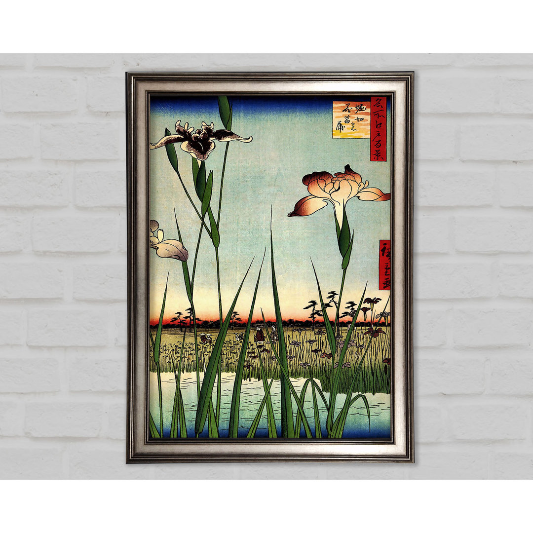 Hiroshige Iris Garden - Einzelner Bilderrahmen Kunstdrucke