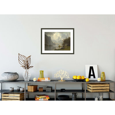 «In the Mountains» par Albert Bierstadt - Impression sur toile