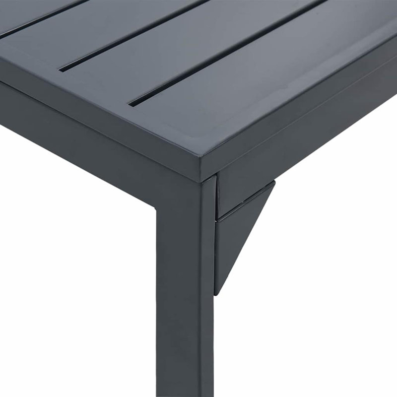vidaXL Outdoor Dinner Table Folding Anthracite Steel Extension Furniture