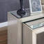 Greenberg Glass Top Sled Nesting Tables
