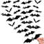 144 décorations d'Halloween en forme de chauve-souris 3D 144 pièces, 4 tailles