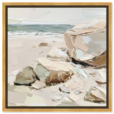 Rocks By The Shore Canvas Coastal Farmhouse Wall Art by Art Remedy