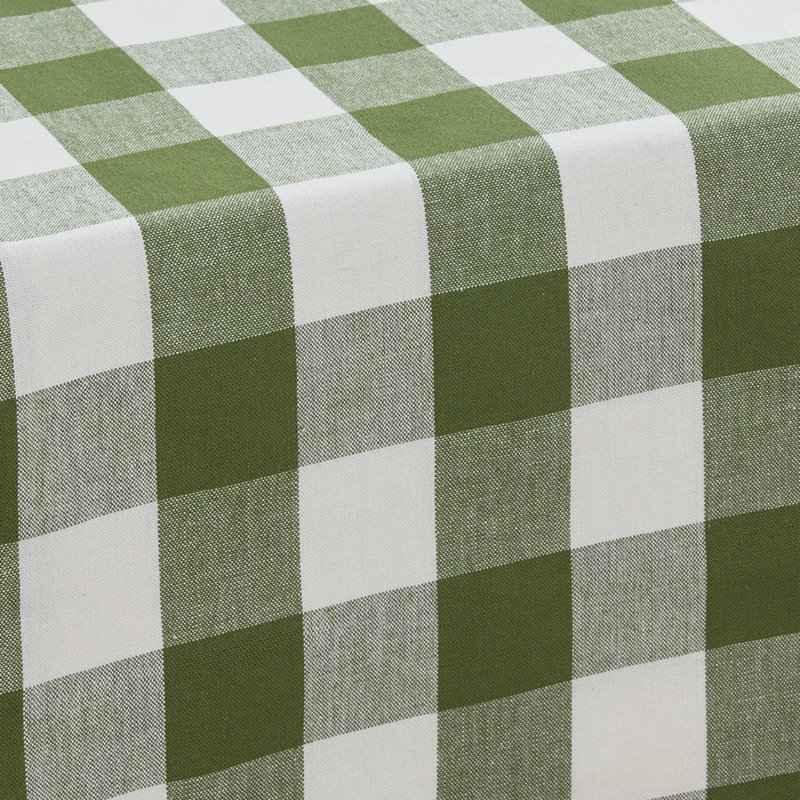Amair Rectangular Plaid Table Runner, 36" x 13", Green