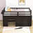 Gigel Kids Twin Loft Bed with Drawers-1887771780