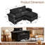 Canapé modulaire 80 po avec housses amovibles en tissu de lin 80 po-1355929852-1355929854
