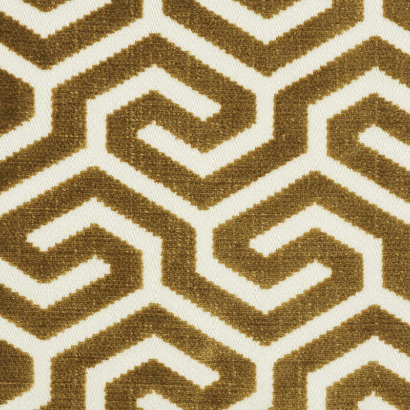 Tissu en velours Ming Fret, Bronze