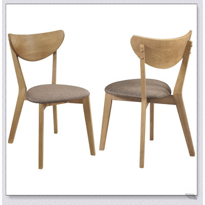Ensemble de chaises d'appoint en bois de noyer clair Carson, conception ergonomique pour un confort et un style modernes