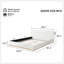 Lit tapissier, avec structure en bois massif, grand, blanc-146620474