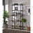 Rustic Oak And Black 5-Shelf Bookcase