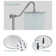 5-Function 10'' Round Adjustable Rain Dual Shower Head Combo with Slide Bar
