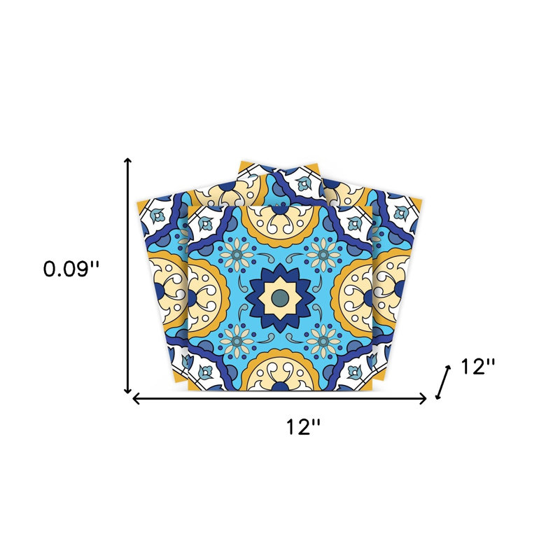 Carreaux amovibles à peler et coller floraux 12 po x 12 po